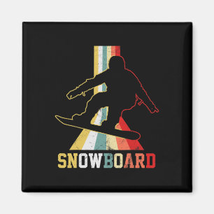 Snowboard Vintage-Snowboarden Snowboarder Magnet