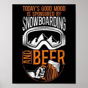 Snowboard Vintages Bier Poster