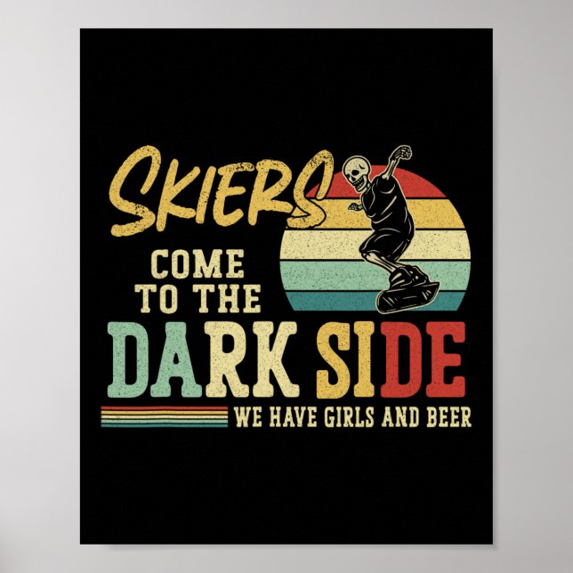 Snowboard Vintages Bier Retro Poster (Vorne)
