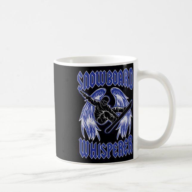 Snowboard Whisperrock and Roll Style Engel Wing Kaffeetasse (Rechts)
