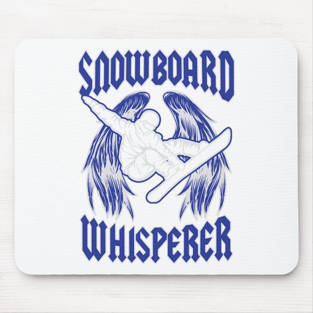 Snowboard Whisperrock and Roll Style Engel Wing Mousepad (Vorne)