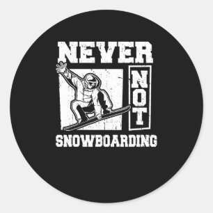 Snowboard Winter Sports - Snowboarden Snowboarder Runder Aufkleber