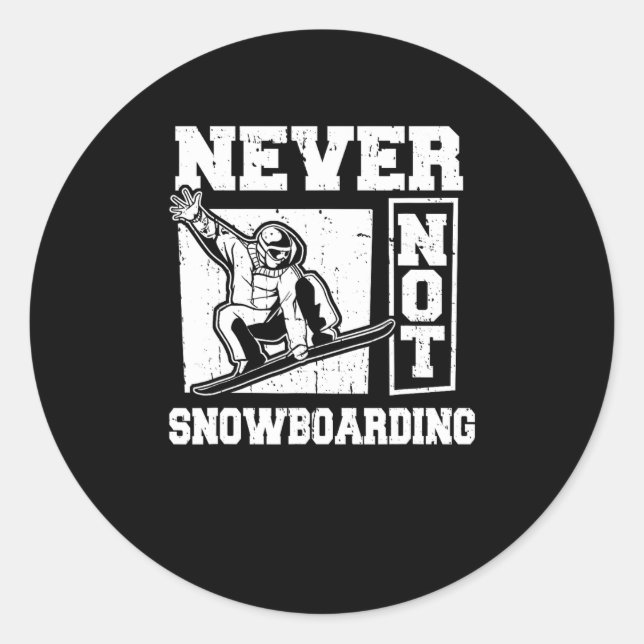 Snowboard Winter Sports - Snowboarden Snowboarder Runder Aufkleber (Vorderseite)
