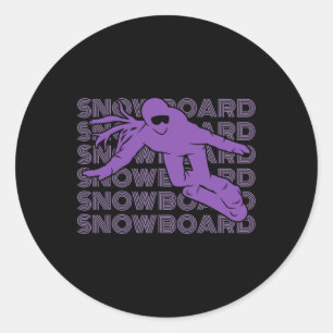 Snowboard Women Snowboarden Snowboarder 2 Runder Aufkleber