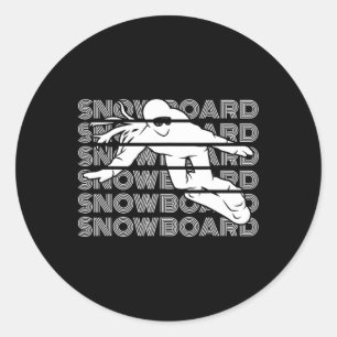 Snowboard Women Snowboarden Snowboarder Runder Aufkleber
