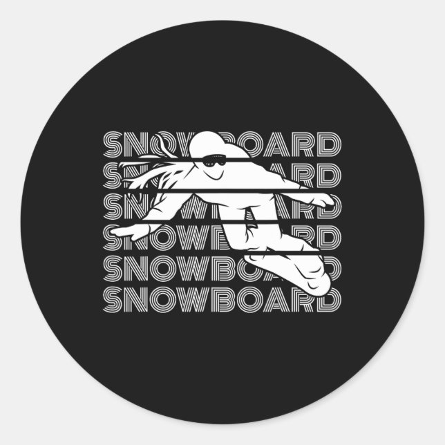Snowboard Women Snowboarden Snowboarder Runder Aufkleber (Vorderseite)