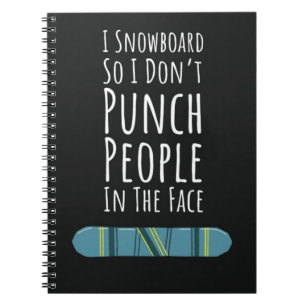 Snowboard-Zubehör-Geschenke Winter Snowboarder Notizblock