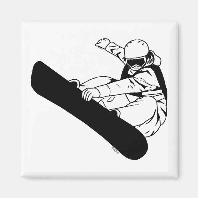 Snowboarden 3 magnet (Vorne)