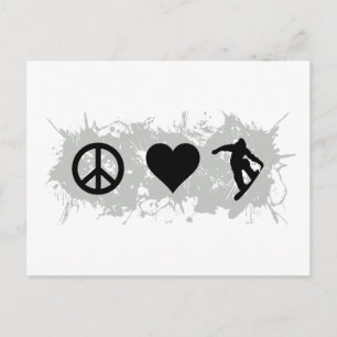 Snowboarden 3 postkarte