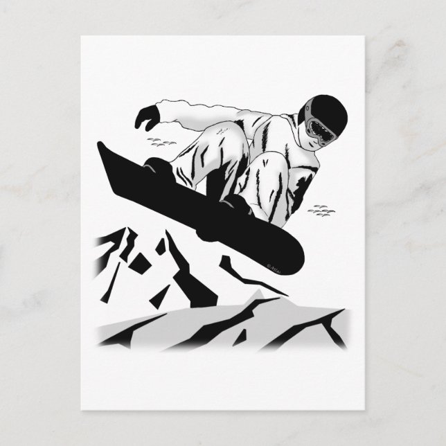 Snowboarden 5 postkarte (Vorderseite)