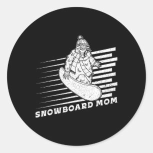 Snowboarden Aktivität Im Freien Skifahren Rektor Runder Aufkleber