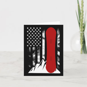 Snowboarden amerikanischer Fahne Ski Snowboard für Karte