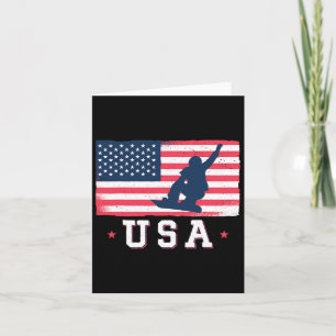 Snowboarden Amerikanischer Flagge Snowboard Frauen Karte