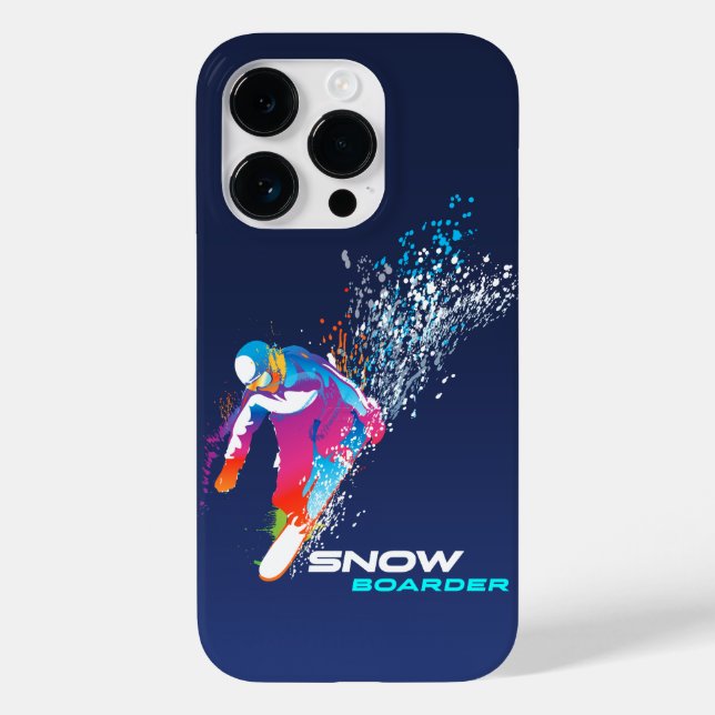 Snowboarden Case-Mate iPhone 14 Pro Hülle (Rückseite)