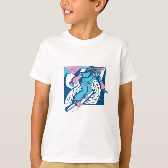Snowboarden cool T-Shirt (Vorderseite)