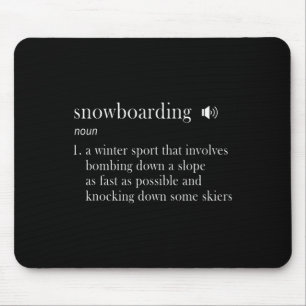 Snowboarden Definition Witziges Geschenk Mousepad