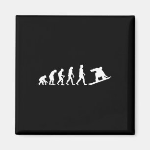 Snowboarden Evolution Freestyle Alpin Snowboard Magnet