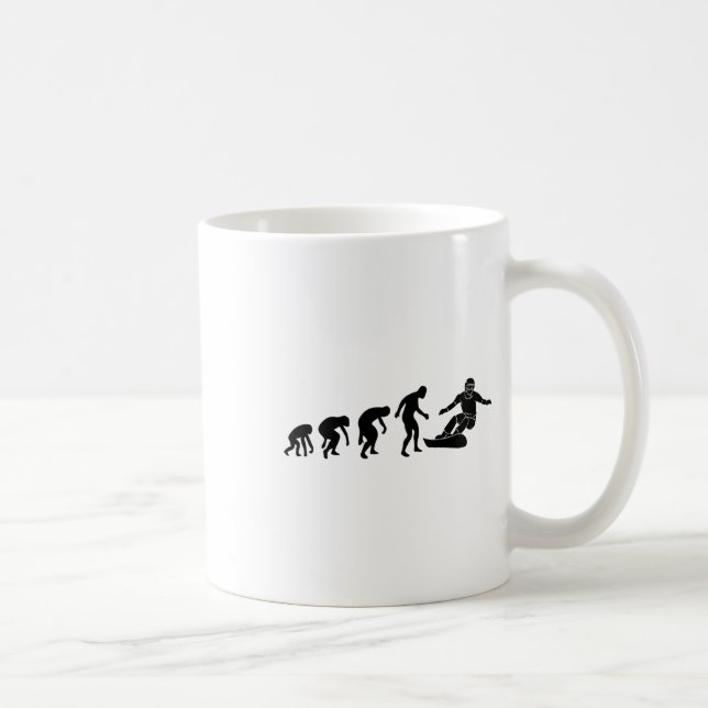 Snowboarden Evolution - Snowboardliebhaber Winter  Kaffeetasse (Rechts)