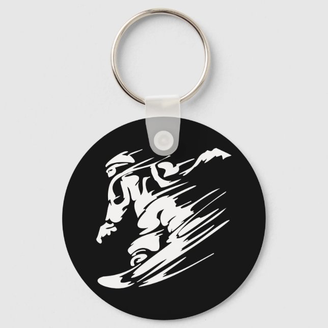 Snowboarden Extremsport Schlüsselanhänger (Vorderseite)