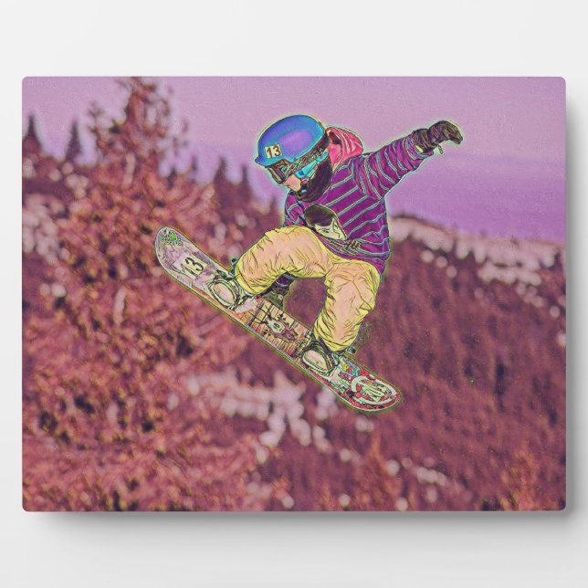 Snowboarden Fotoplatte (Vorderseite)