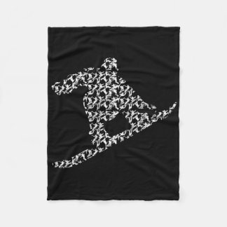 Snowboarden Freestyle Snowboarder Silhouette I S Fleecedecke