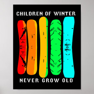 Snowboarden Funny Snowboard Poster