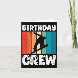 Snowboarden Geburtstagsfeier Crew Snowboarder Kind Karte