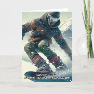 Snowboarden Geburtstagskarte Karte