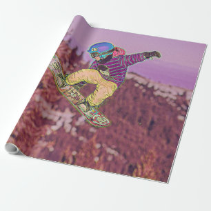 Snowboarden Geschenkpapier