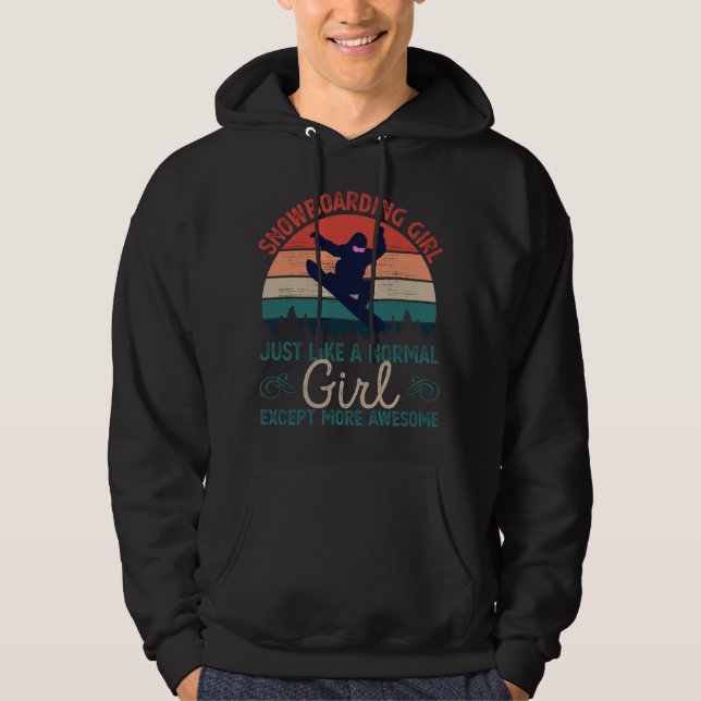 Snowboarden Girl Geschenk Phantastisches Snowboard Hoodie (Vorderseite)