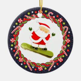 Snowboarden Holiday Geschenk Keramik Keramik Ornament
