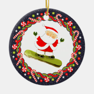 Snowboarden Holiday Geschenk Keramik Ornament