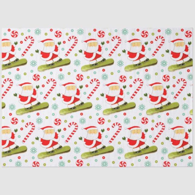 Snowboarden Holiday Geschenk Seidenpapier (Vorderseite)