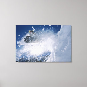 Snowboarden im Snowbird Resort, Wasatch Leinwanddruck
