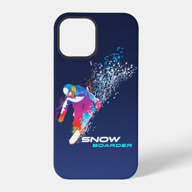 Snowboarden iPhone 12 Pro Hülle (Rückseite)