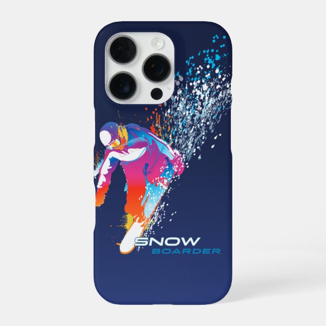Snowboarden iPhone 16 Pro Hülle (Rückseite)