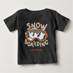 Snowboarden ist meine Therapie Lustiger Berg Winte Baby T-shirt