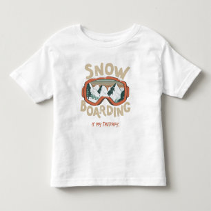Snowboarden ist meine Therapie Lustiger Berg Winte Kleinkind T-shirt