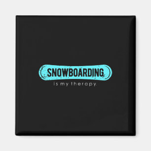 Snowboarden ist meine Therapie Snowboard Mountain Magnet