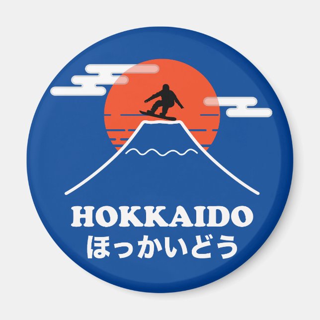 Snowboarden, Japan Hokkaido Magnet (Vorne)