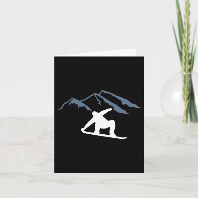 Snowboarden Karte (Vorderseite)