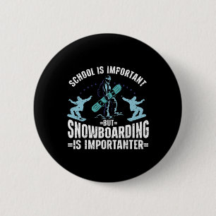 Snowboarden Kunst Männer Snowboard Winter Cool Sno Button