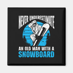 Snowboarden Kunst Männer Snowboard Winter Cool Sno Magnet