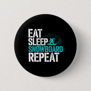 Snowboarden Lover Spaß Design Funny Snowboarder Button
