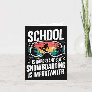 Snowboarden Lover Spaß Design Funny Snowboarder Karte