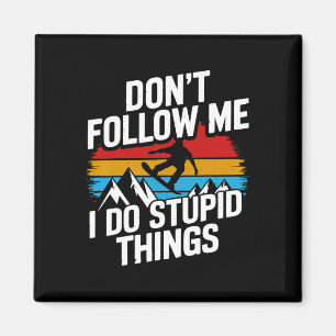 Snowboarden Lover Spaß Design Funny Snowboarder Magnet