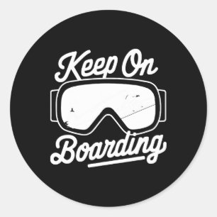 Snowboarden Lover Spaß Design Funny Snowboarder Runder Aufkleber