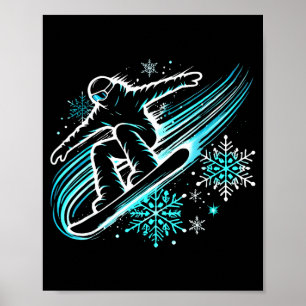 Snowboarden Lustiges Snowboard Snowboarder Fahren  Poster