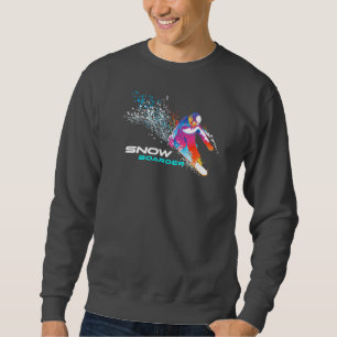 Snowboarden Männerpullover Sweatshirt