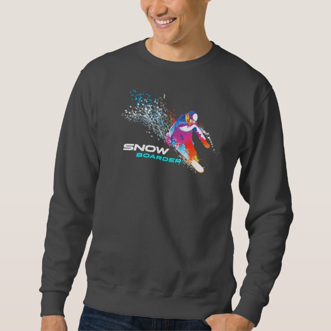 Snowboarden | Männerpullover Sweatshirt (Vorderseite)